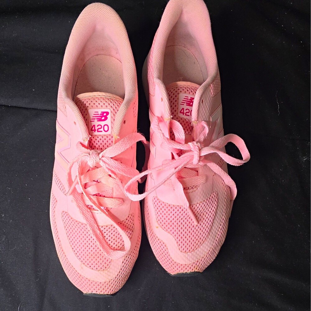 New Balance 420 Unisex Kids US 6 Pink Mesh Lace-Up Low Top Sneakers